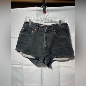 Levi’s 505 High waisted Black Denim Shorts